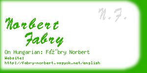 norbert fabry business card